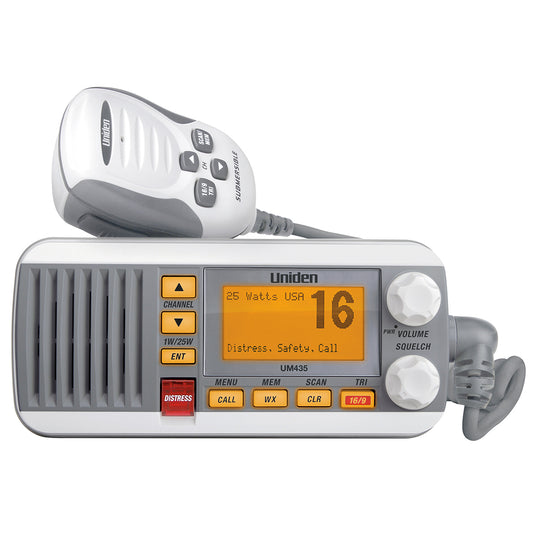 Uniden UM435 Fixed Mount VHF Radio - White | SendIt Sailing