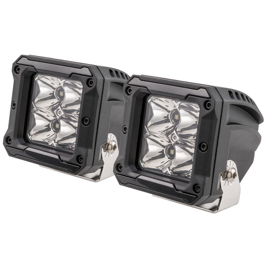 HEISE 4 LED Cube Light with Harness - Spot Beam- 3in - 2 Pack | SendIt Sailing