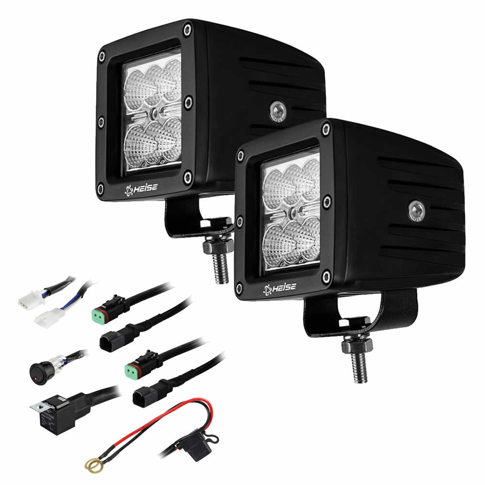 HEISE 6 LED Cube Light - Flood Beam - 3in - 2 Pack | SendIt Sailing