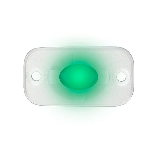 HEISE Marine Auxiliary Accent Lighting Pod - 1.5in x 3in - White/Green | SendIt Sailing