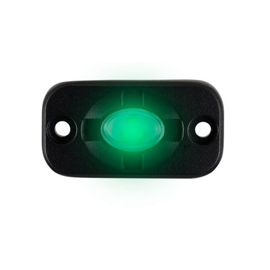 HEISE Auxiliary Accent Lighting Pod - 1.5in x 3in - Black/Green | SendIt Sailing