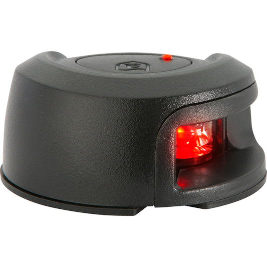 Attwood LightArmor Deck Mount Navigation Light - Black Composite - Port (red) - 2NM | SendIt Sailing