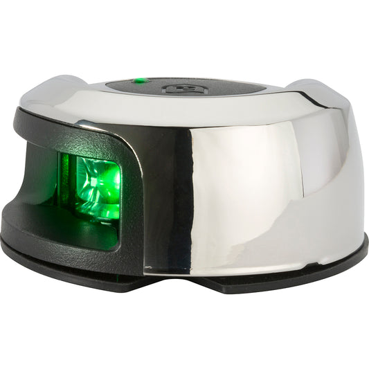 Attwood LightArmor Deck Mount Navigation Light - Stainless Steel - Starboard (green) - 2NM | SendIt Sailing