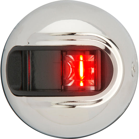 Attwood LightArmor Vertical Surface Mount Navigation Light - Port (red) - Stainless Steel - 2NM | SendIt Sailing