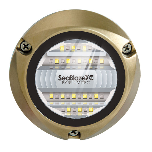 Lumitec SeaBlazeX2 LED Underwater Light - Dual Color - White/Blue | SendIt Sailing