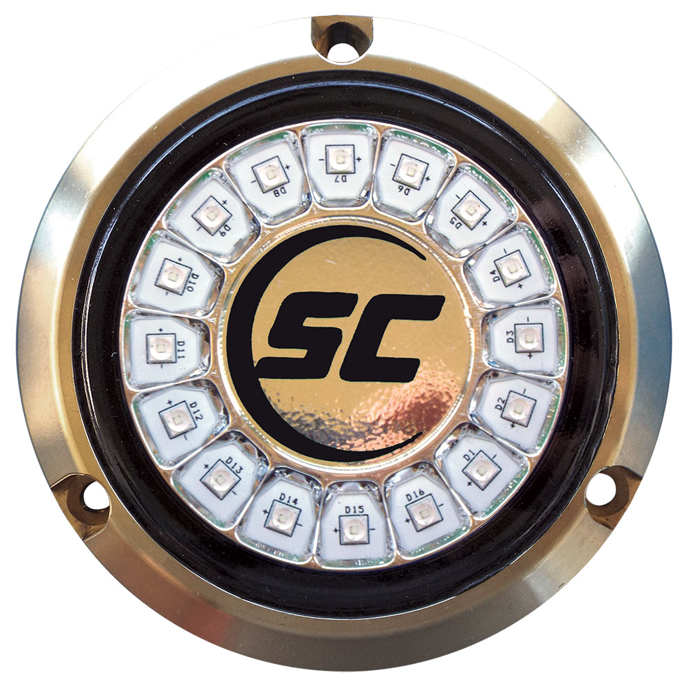 Shadow-Caster Great White Single Color Underwater Light - 16 LEDs - Bronze | SendIt Sailing