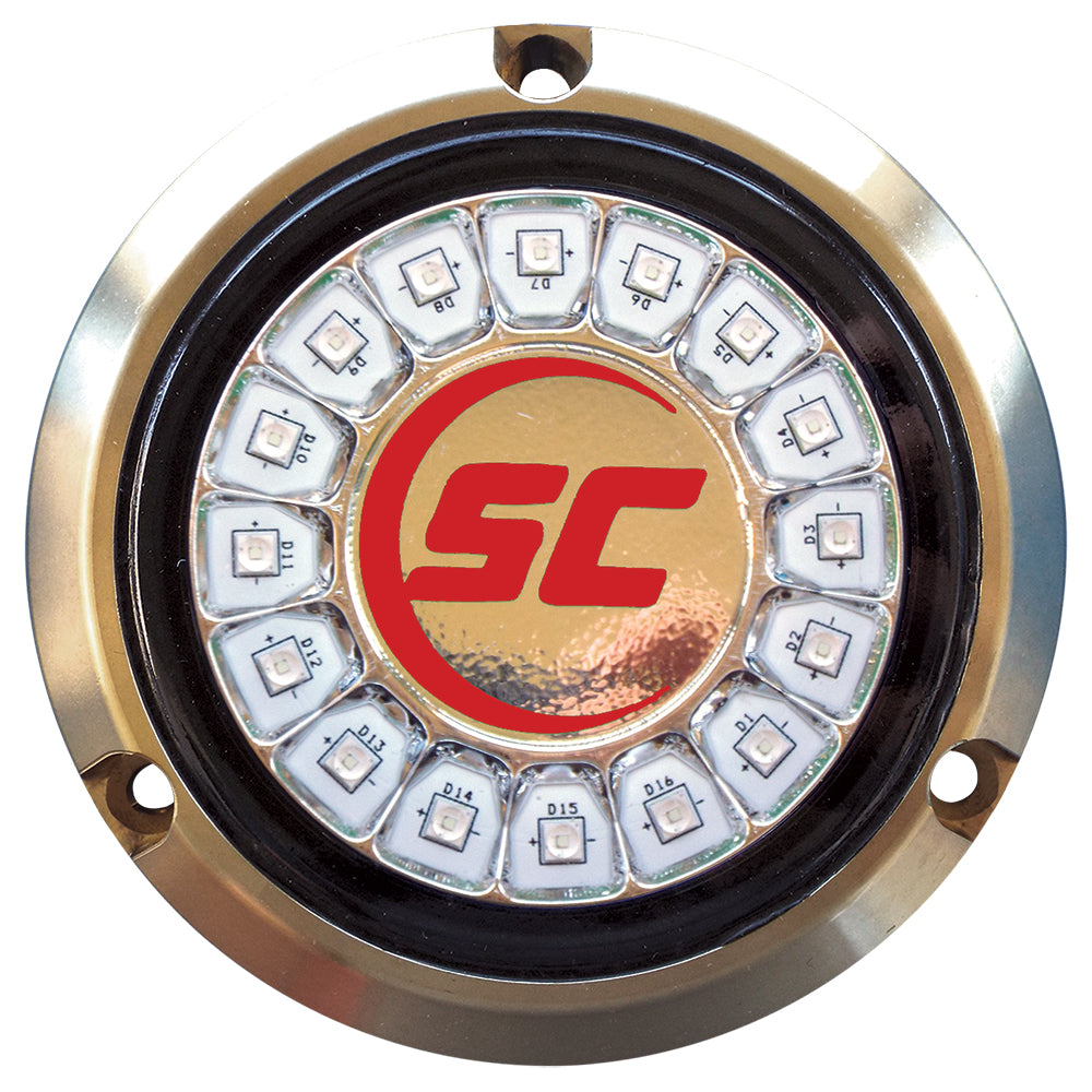 Shadow-Caster Cool Red Single Color Underwater Light - 16 LEDs - Bronze | SendIt Sailing