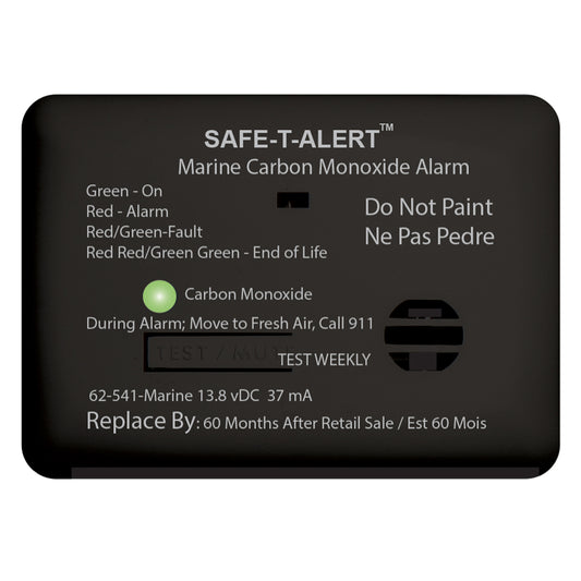 Safe-T-Alert 62 Series Carbon Monoxide Alarm with Relay - 12V - 62-541-R-Marine - Surface Mount - Black | SendIt Sailing