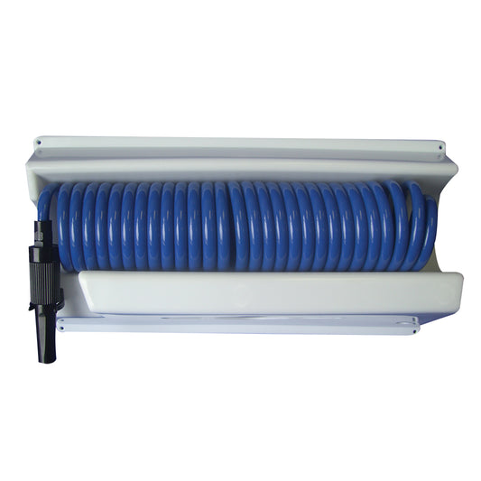 Whitecap 25 Blue Coiled Hose with Mounting Case | SendIt Sailing
