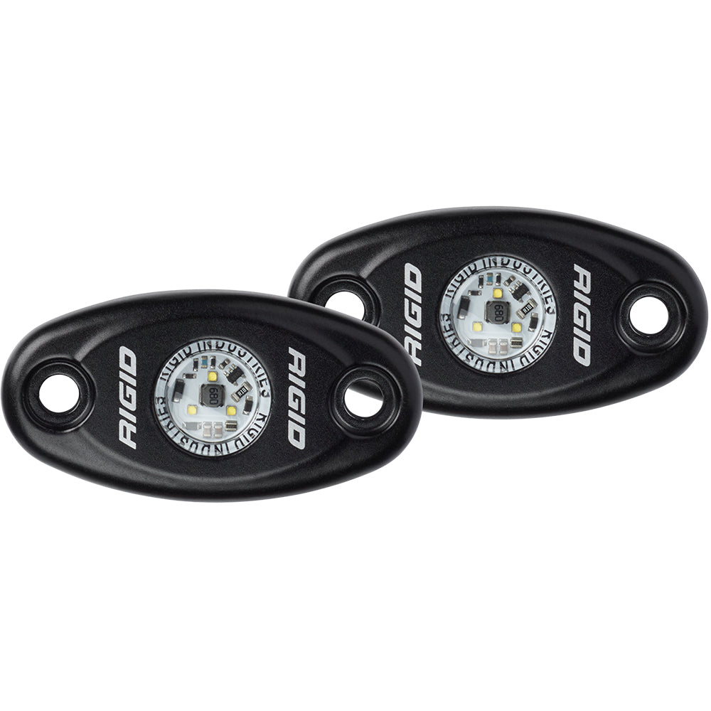 RIGID Industries A-Series Black High Power LED Light - Pair - Warm White | SendIt Sailing