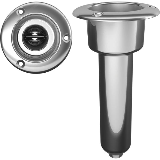 Mate Series Stainless Steel 0 degree Rod and Cup Holder - Drain - Round Top | SendIt Sailing