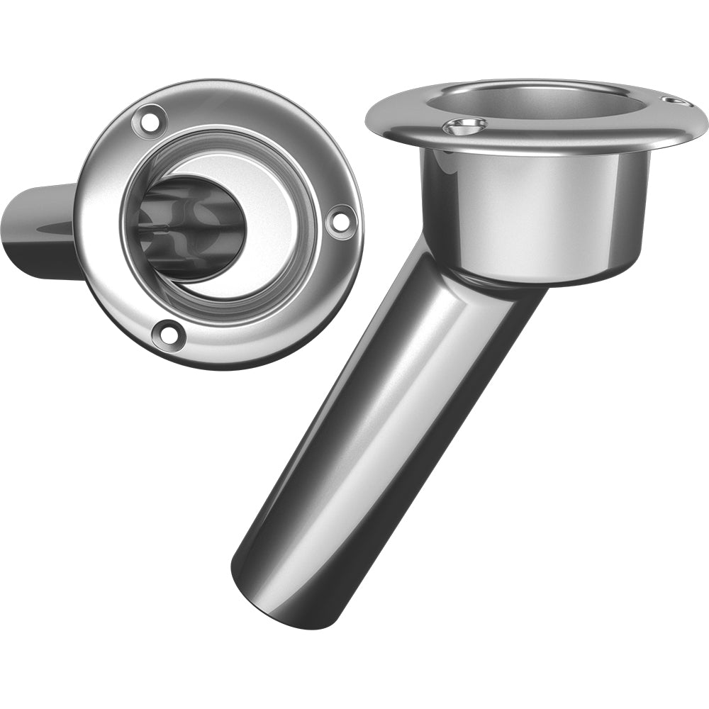 Mate Series Stainless Steel 30 degree Rod and Cup Holder - Open - Round Top | SendIt Sailing