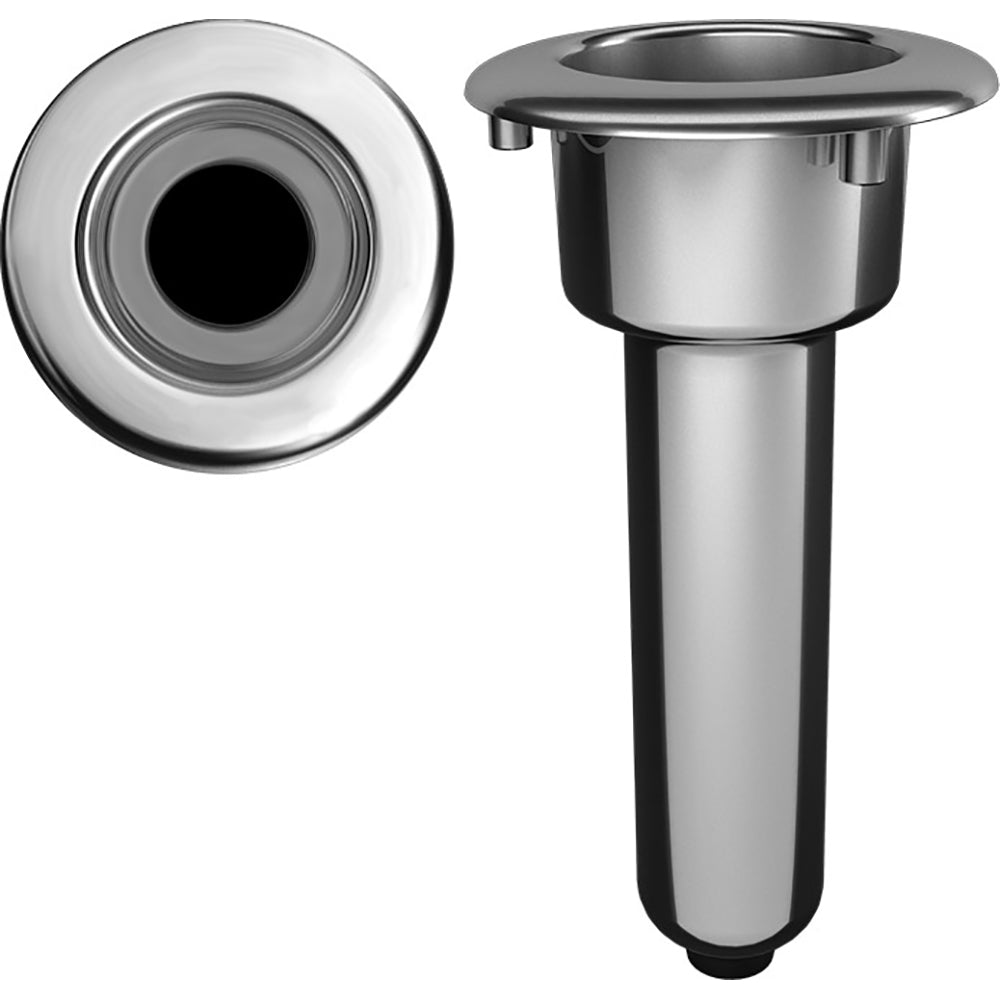 Mate Series Elite Screwless Stainless Steel 0 degree Rod and Cup Holder - Drain - Round Top | SendIt Sailing