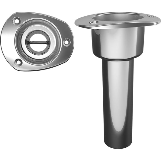 Mate Series Stainless Steel 0 degree Rod and Cup Holder - Open - Oval Top | SendIt Sailing