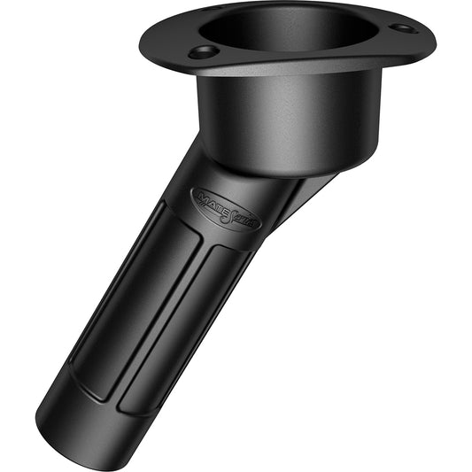Mate Series Plastic 30 degree Rod and Cup Holder - Open - Oval Top - Black | SendIt Sailing