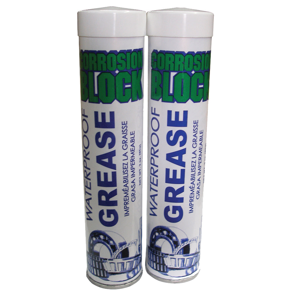 Corrosion Block High Performance Waterproof Grease - (2) 3oz Cartridges - Non-Hazmat, Non-Flammable & Non-Toxic | SendIt Sailing