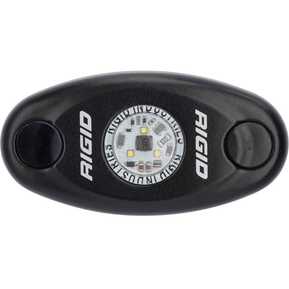 RIGID Industries A-Series Black Low Power LED Light - Single - Amber | SendIt Sailing