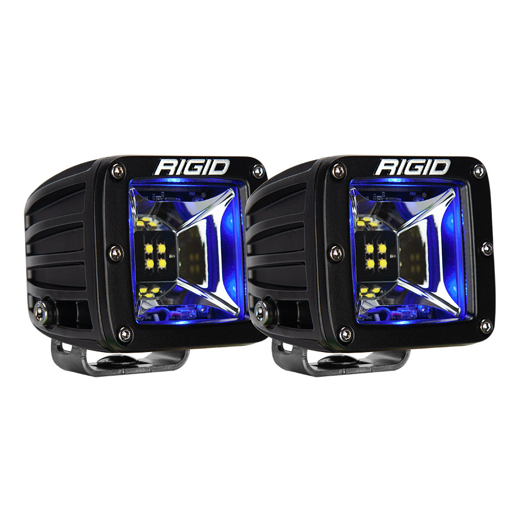 RIGID Industries Radiance Scene Lights - Surface Mount Pair - Black with Blue LED Backlight | SendIt Sailing