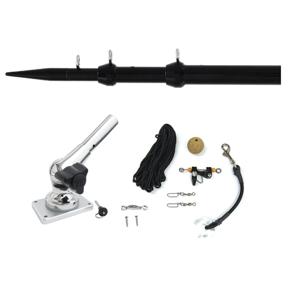 Tigress XD Center Rigger System - 8ft - Black Center Rigging Kit | SendIt Sailing