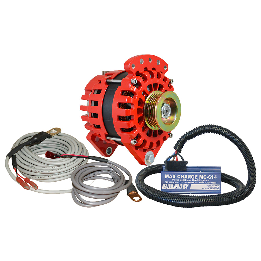 Balmar Alternator 3.15in Dual Foot Saddle K6 Serpentine Pulley Regulator Temp Sensor - 170A Kit - 12V | SendIt Sailing