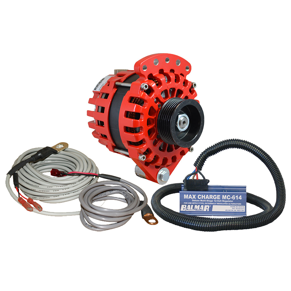 Balmar Alternator 1-2in Single Foot K6 Serpentine Pulley Regulator Temp Sensor - 170A Kit - 12V | SendIt Sailing