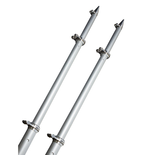 TACO 18&ft Deluxe Outrigger Poles with Rollers - Silver/Silver | SendIt Sailing