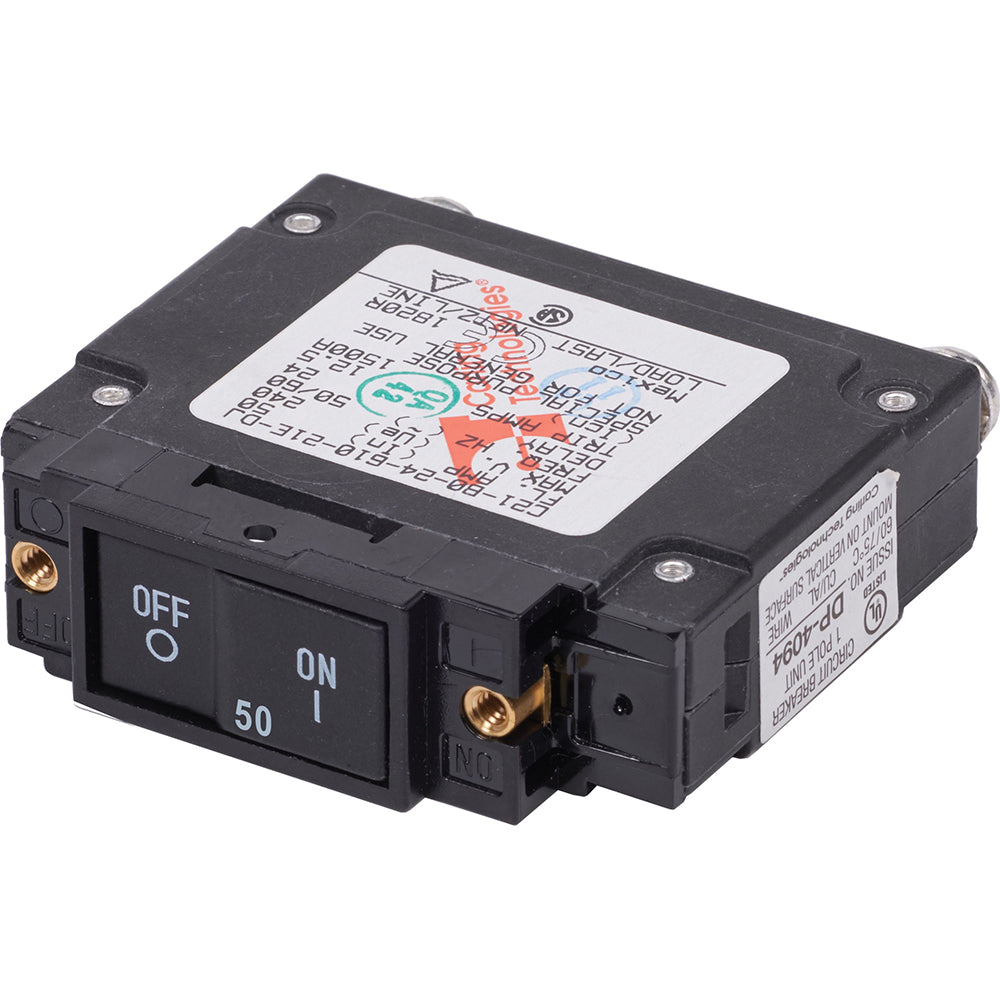 Blue Sea 7459 UL-489 Circuit Breaker - 50A Flat Rocker | SendIt Sailing
