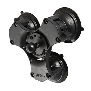 RAM Mount Twist-Lock Triple Suction Cup Ball Base | SendIt Sailing