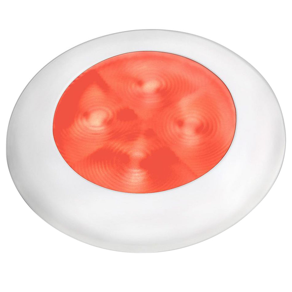 Hella Marine Red LED Round Courtesy Lamp - White Bezel - 24V | SendIt Sailing