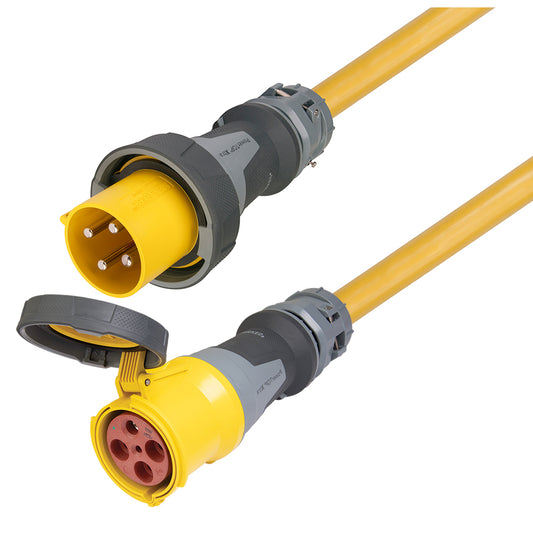 Marinco 100 Amp 125/250V 3-Pole, 4-Wire Shore Power Cable Set Extension Cord - 50ft | SendIt Sailing