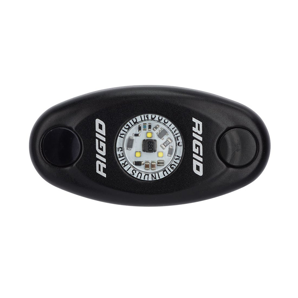 RIGID Industries A-Series Black High Power LED Light Single - Natural White | SendIt Sailing