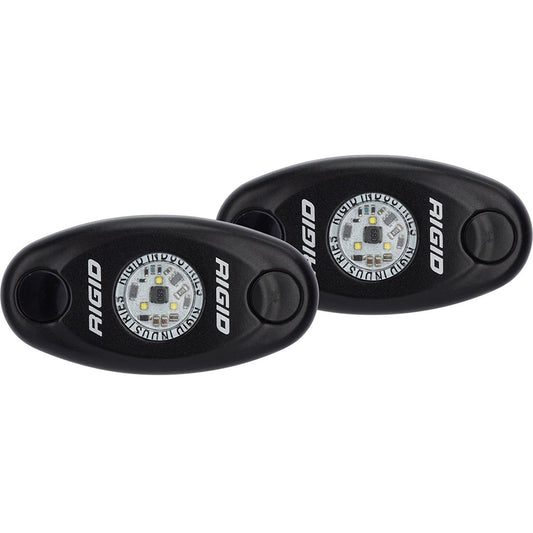 RIGID Industries A-Series Black Low Power LED Light Pair - Neon White | SendIt Sailing