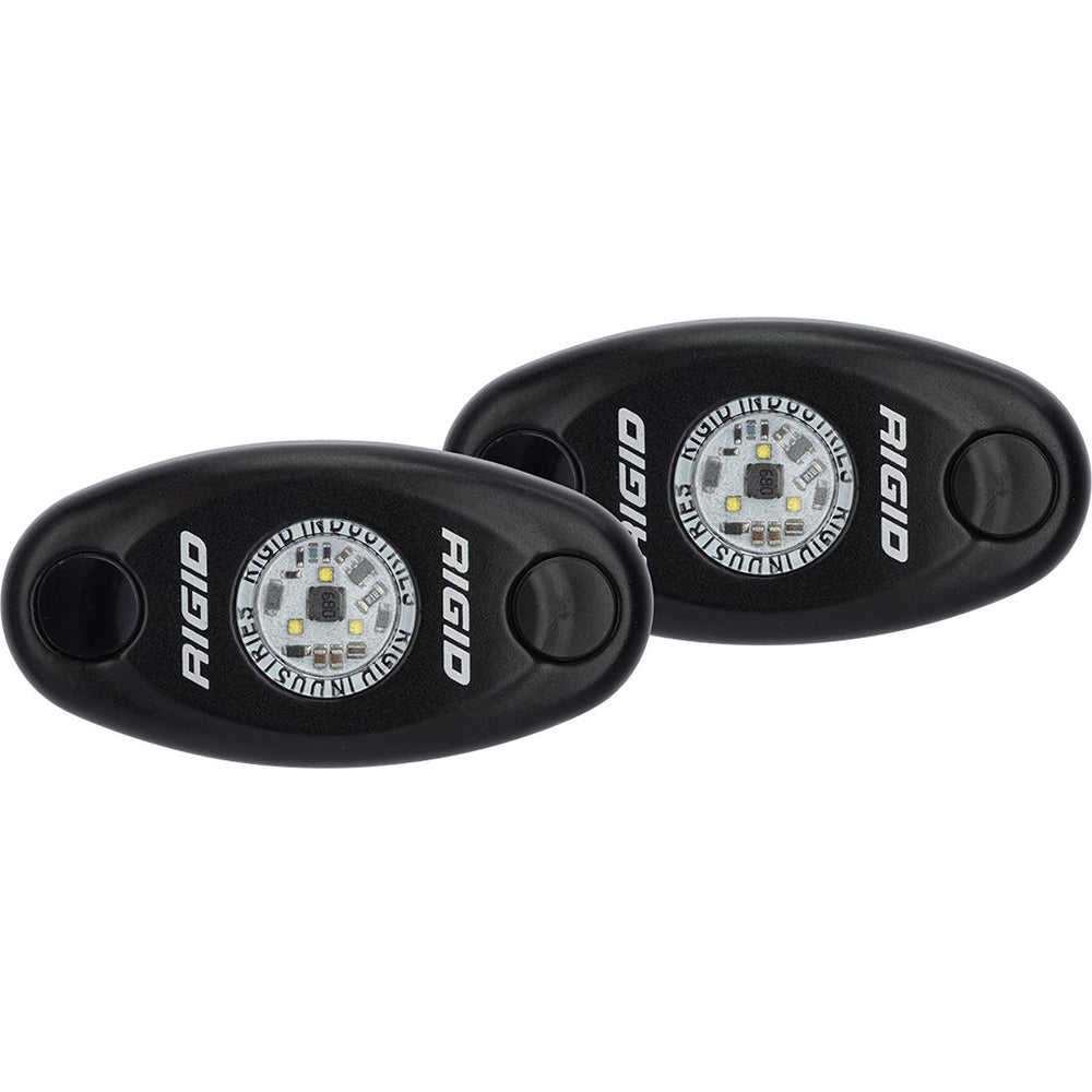 RIGID Industries A-Series Black Low Power LED Light Pair - Amber | SendIt Sailing