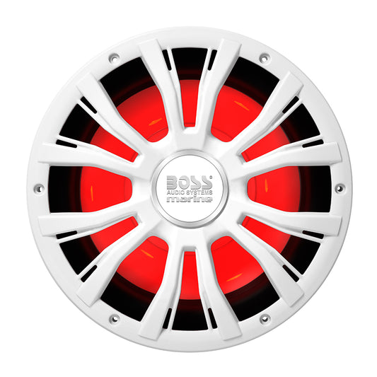 Boss Audio 10in MRG10W Subwoofer with RGB Lighting - White - 800W | SendIt Sailing