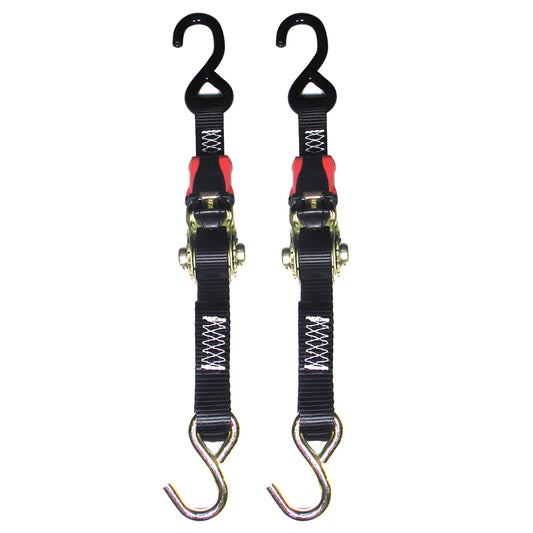 Rod Saver Rubber Ratchet Tie-Down - 1in x 4ft - Pair | SendIt Sailing