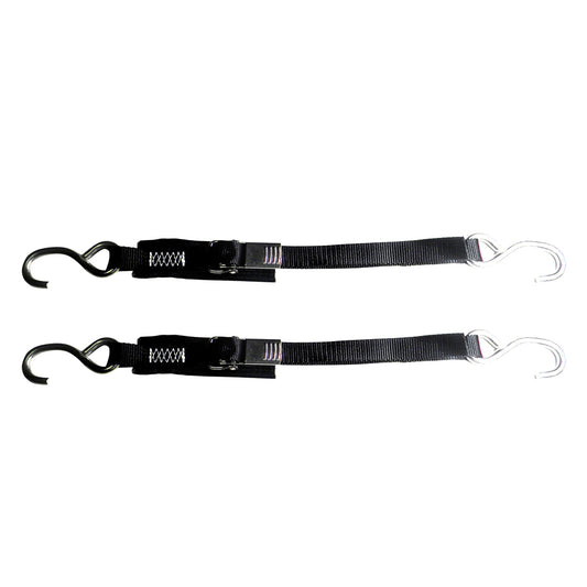 Rod Saver Stainless Steel Quick Release Transom Tie-Down - 1in x 2ft - Pair | SendIt Sailing