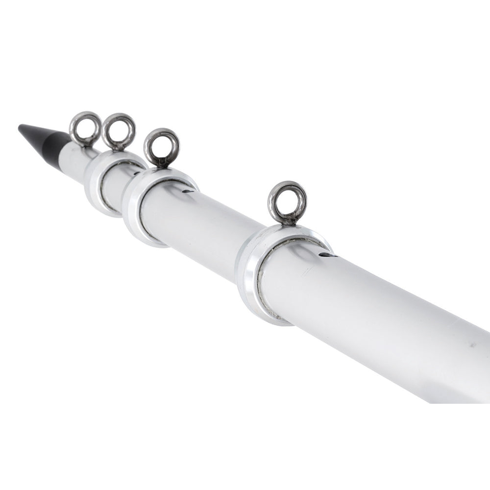 Tigress XD Telescoping Aluminum Outrigger Poles - 18ft - 1-1/2in OD - Silver | SendIt Sailing