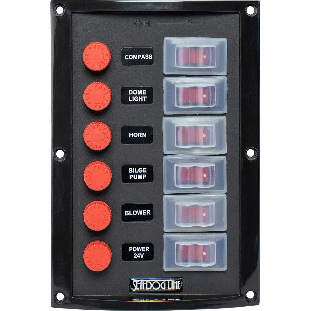 Sea-Dog Splash Guard Switch Panel Vertical - 6 Switch | SendIt Sailing