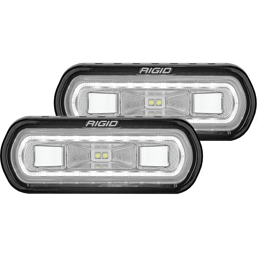 RIGID Industries SR-L Series Surface Mount Spreader Light - Black Housing - White Halo | SendIt Sailing