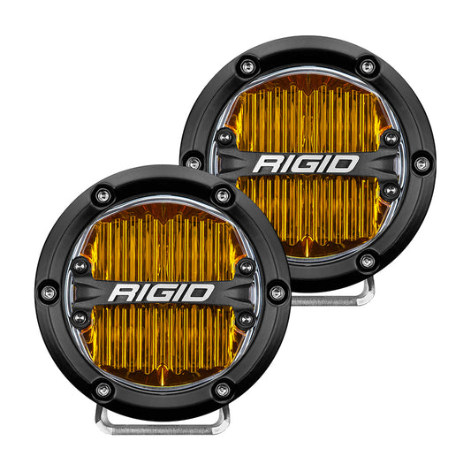 RIGID Industries 360-Series 4in SAE Fog Light - Yellow Light - Black Housing | SendIt Sailing