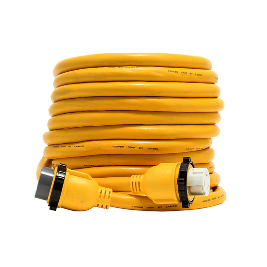 Camco 50 Amp Power Grip Marine Extension Cord - 50ft  Male/Female Adapter | SendIt Sailing