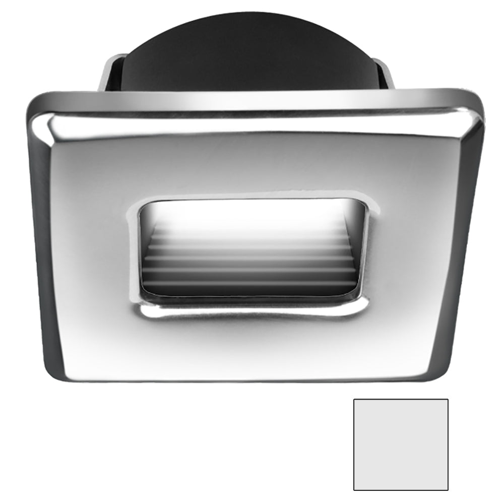 i2Systems Ember E1150Z Snap-In - Polished Chrome - Square - Cool White Light | SendIt Sailing