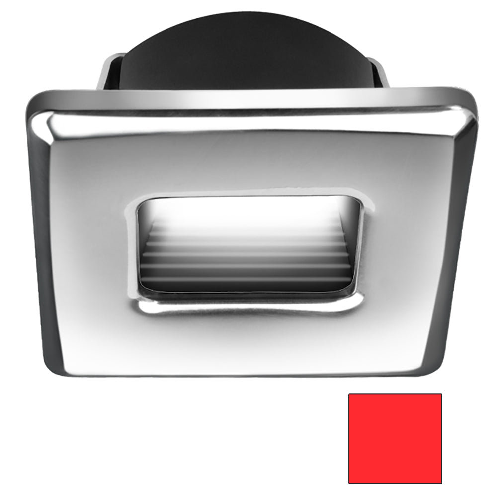 i2Systems Ember E1150Z Snap-In - Polished Chrome - Square - Red Light | SendIt Sailing