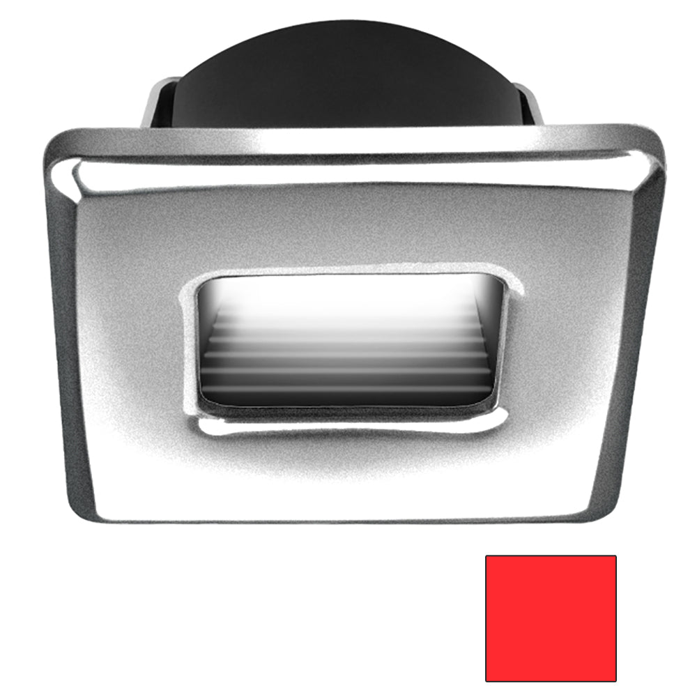 i2Systems Ember E1150Z Snap-In - Brushed Nickel - Square - Red Light | SendIt Sailing