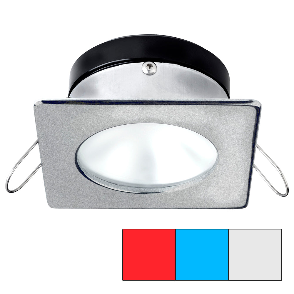 i2Systems Apeiron A1120 Spring Mount Light - Square/Round - Red, Cool White and Blue - Brushed Nickel | SendIt Sailing