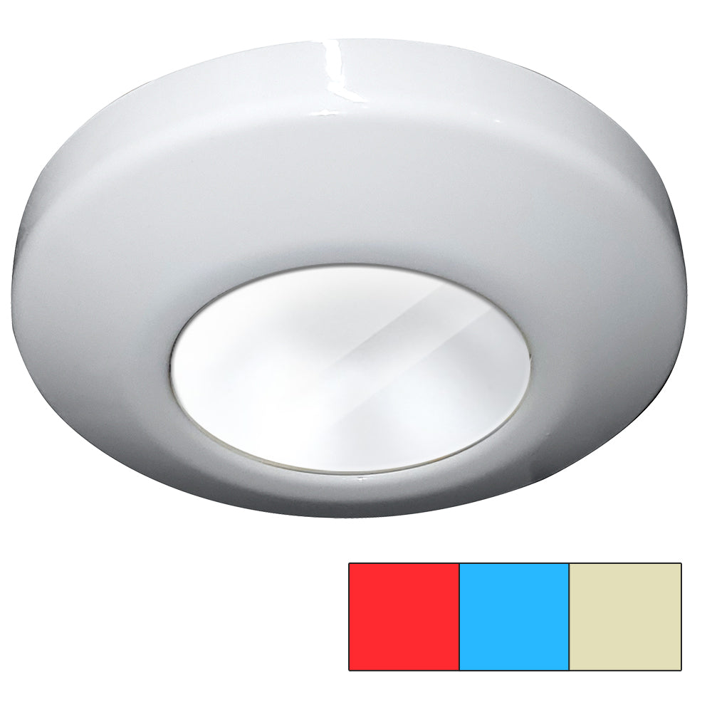 i2Systems Profile P1120 Tri-Light Surface Light - Red, Warm White and Blue - White Finish | SendIt Sailing