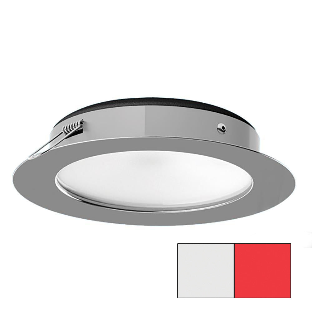 i2Systems Apeiron Pro XL A526 - 6W Spring Mount Light - Cool White/Red - Polished Chrome Finish | SendIt Sailing