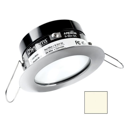 i2Systems Apeiron A503 3W Spring Mount Light - Neutral White - Polished Chrome Finish | SendIt Sailing