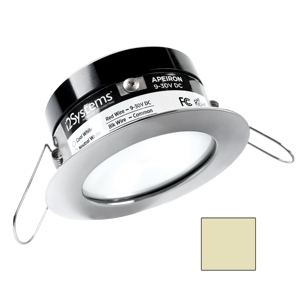 i2Systems Apeiron A503 3W Spring Mount Light - Warm White - Polished Chrome Finish | SendIt Sailing