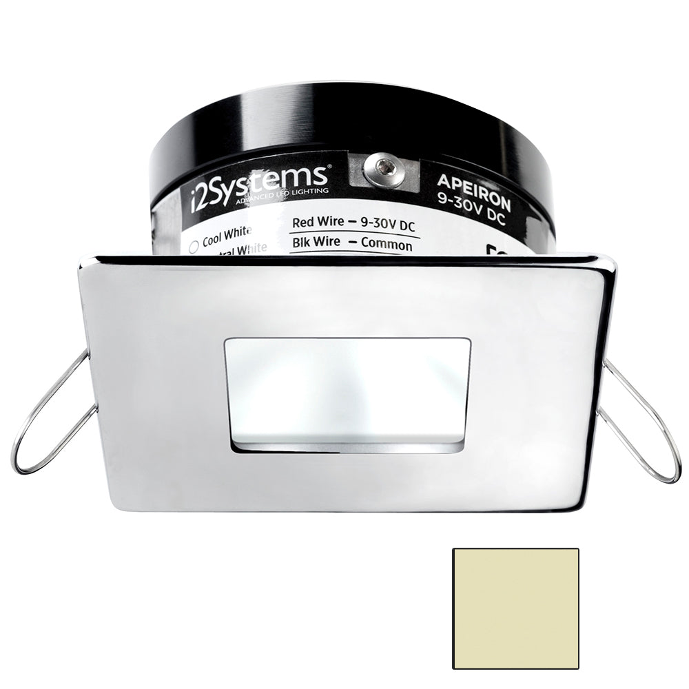 i2Systems Apeiron A503 3W Spring Mount Light - Square/Square - Warm White - Polished Chrome Finish | SendIt Sailing